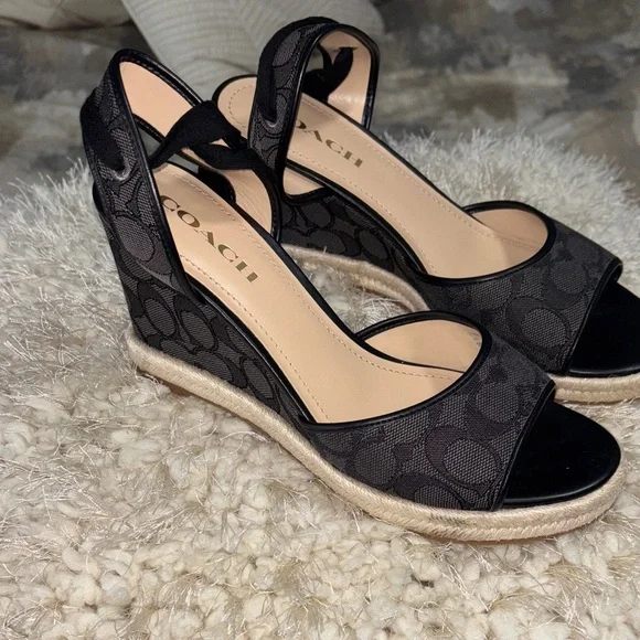 Coach Black Espadrille Sandals - Picture 2 of 7